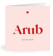 Geboortekaartje naam Arub m3