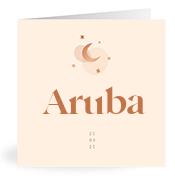 Geboortekaartje naam Aruba m1