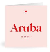 Geboortekaartje naam Aruba m3