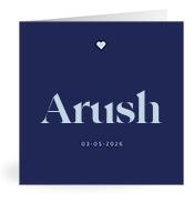 Geboortekaartje naam Arush j3
