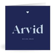 Geboortekaartje naam Arvid j3