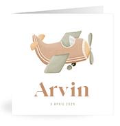 Geboortekaartje naam Arvin j1