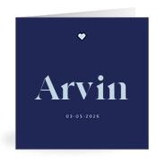 Geboortekaartje naam Arvin j3
