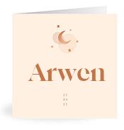 Geboortekaartje naam Arwen m1
