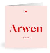 Geboortekaartje naam Arwen m3