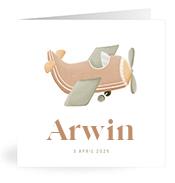 Geboortekaartje naam Arwin j1
