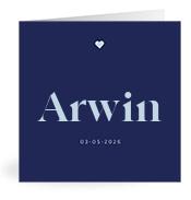 Geboortekaartje naam Arwin j3