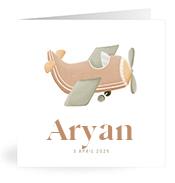 Geboortekaartje naam Aryan j1