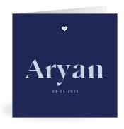 Geboortekaartje naam Aryan j3