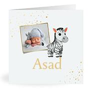Geboortekaartje naam Asad j2