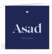 Geboortekaartje naam Asad j3