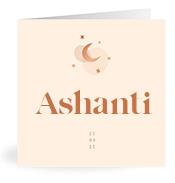 Geboortekaartje naam Ashanti m1