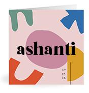 Geboortekaartje naam Ashanti m2