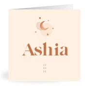 Geboortekaartje naam Ashia m1