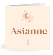 Geboortekaartje naam Asianne m1