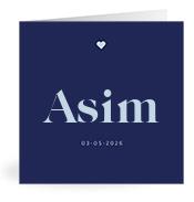 Geboortekaartje naam Asim j3