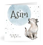 Geboortekaartje naam Asim j4