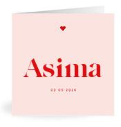 Geboortekaartje naam Asima m3