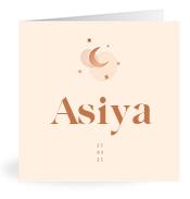 Geboortekaartje naam Asiya m1