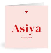 Geboortekaartje naam Asiya m3