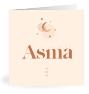 Geboortekaartje naam Asma m1