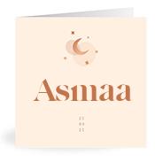 Geboortekaartje naam Asmaa m1