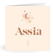 Geboortekaartje naam Assia m1