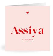Geboortekaartje naam Assiya m3