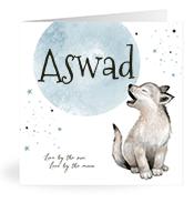 Geboortekaartje naam Aswad j4