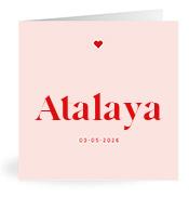 Geboortekaartje naam Atalaya m3