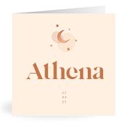 Geboortekaartje naam Athena m1
