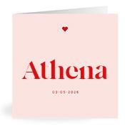 Geboortekaartje naam Athena m3