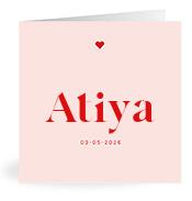 Geboortekaartje naam Atiya m3