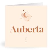 Geboortekaartje naam Auberta m1