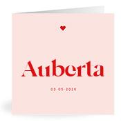 Geboortekaartje naam Auberta m3