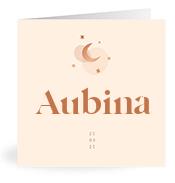Geboortekaartje naam Aubina m1