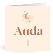 Geboortekaartje naam Auda m1
