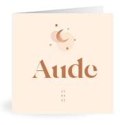 Geboortekaartje naam Aude m1