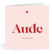 Geboortekaartje naam Aude m3