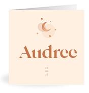 Geboortekaartje naam Audree m1