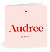Geboortekaartje naam Audree m3