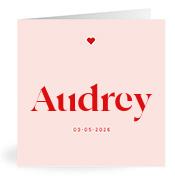 Geboortekaartje naam Audrey m3