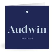 Geboortekaartje naam Audwin j3