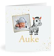 Geboortekaartje naam Auke j2