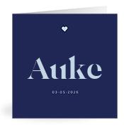 Geboortekaartje naam Auke j3