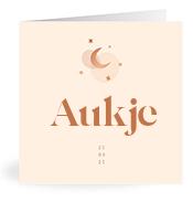 Geboortekaartje naam Aukje m1