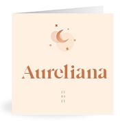 Geboortekaartje naam Aureliana m1