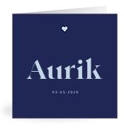Geboortekaartje naam Aurik j3