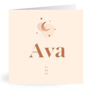 Geboortekaartje naam Ava m1