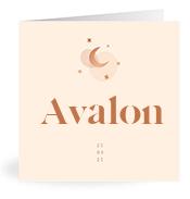 Geboortekaartje naam Avalon m1